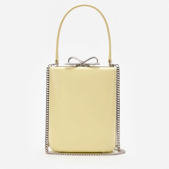 self-portrait Yellow Leather Top Handle Bag - MSRP $545 - NWT - Picture 4 of 5